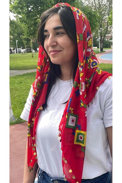 Sobe Hediyelik Çengelköy Slap Sequin Writing, Scarf