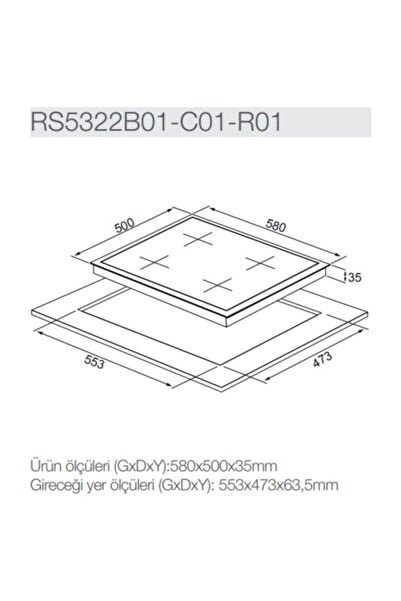 Silverline RS5322C01 Wok Gözlü Rustik Bej Ankastre Ocak