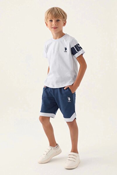 U.S. Polo Assn. U.S. Polo Assn licencirani set bermuda za dečake u svetloplav...