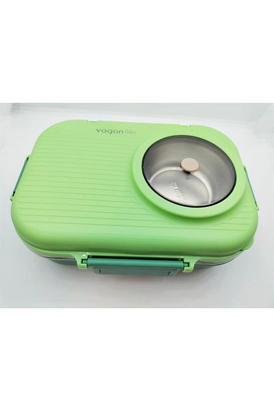 Vagonlife Bl70100 Steel Chamber Lunch Box Nutrition Container Green