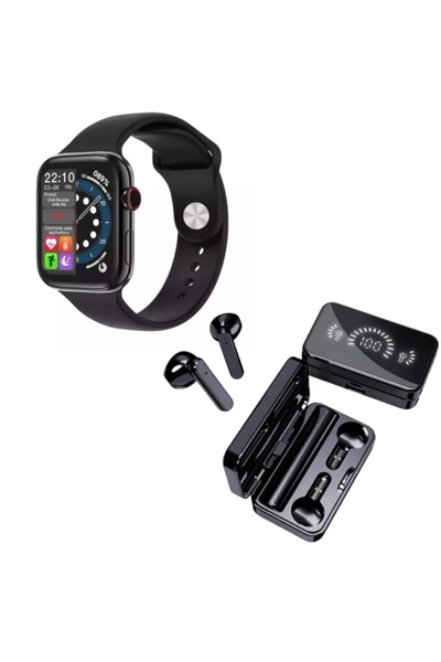 LaraThec OPPO RENO5 LİTE Uyumlu Premium Set Full Ekran Akıllı Saat Aynalı Powerbankli Kulaklık