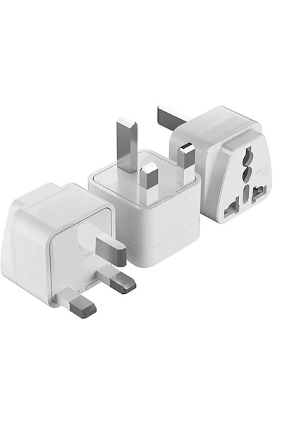 Derwell 3 Pinli Hac Ümre Ingiltere Hong Kong Kıbrıs Seyahat Fişi Adaptörü Tip G Plug Adapter Üniversal