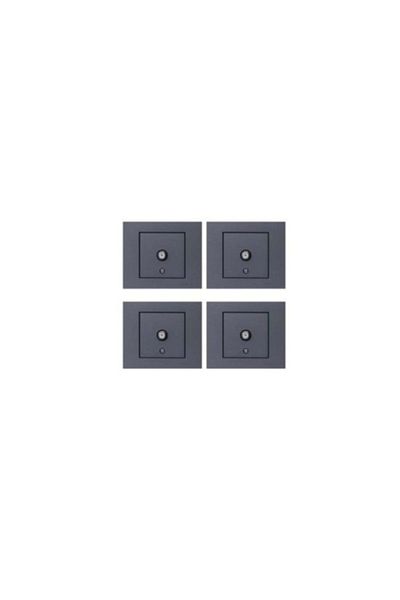 Tenda Ovivo Grano Smoked 4-Piece TV Socket Set - Connector and Frame Included
