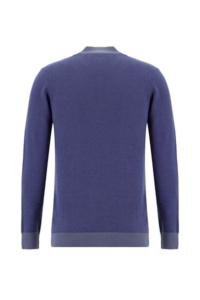Abdullah Kiğılı Bato Collar Regular Fit Patterned Cotton Cashmere Knitwear Sweater