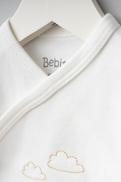 Bebitof Cloudy Car Patterned 5 Piece Newborn Hospital Discharge Bodysuit Set