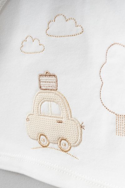 Bebitof Cloudy Car Patterned 5 Piece Newborn Hospital Discharge Bodysuit Set