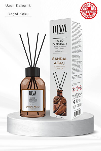 PNG DIVA Sandal Ağacı Kokulu Çubuklu Oda Kokusu | Bambu & Doğal Ferahlatıcı E...