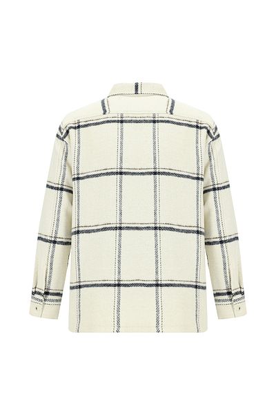 Abdullah Kiğılı Long Sleeve Oversize Cotton Plaid Shirt