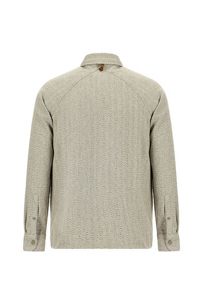 Abdullah Kiğılı Long Sleeve Oversize Patterned Cotton Lumberjack Shirt