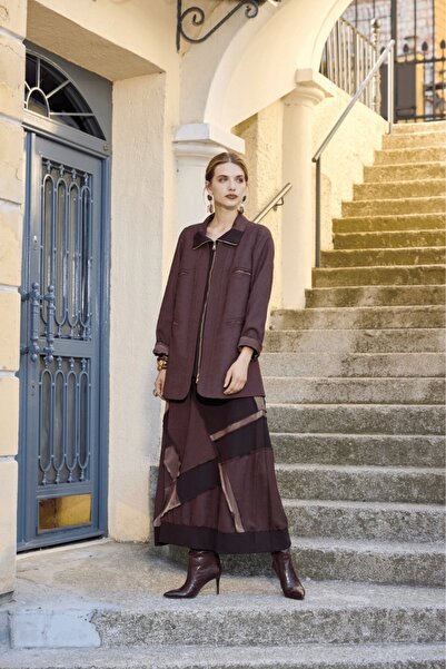 MissWhence Patchwork Etek Kahve 36923