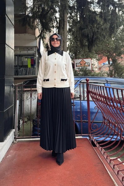 Ghisa Ecru Knitwear Cardigan - 5Kobhrk3048