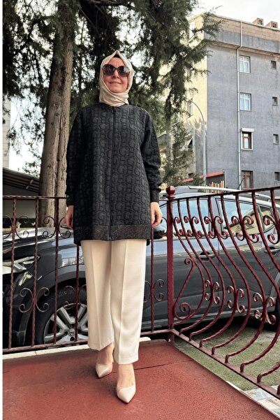 MissWhence Beige Pencil Pants - Pockets and Elastic Waist 36102