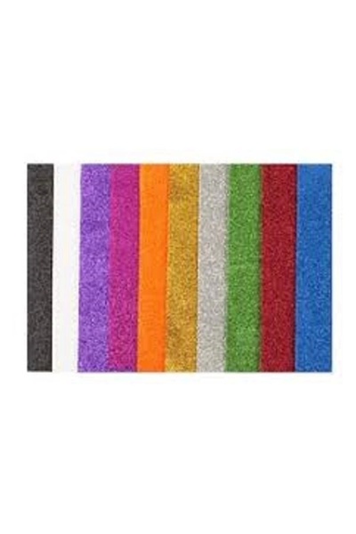 Genel Markalar Puti Simli Yapışkanlı Eva Renkli 10lu Paket 50 X 70 Cm 1185