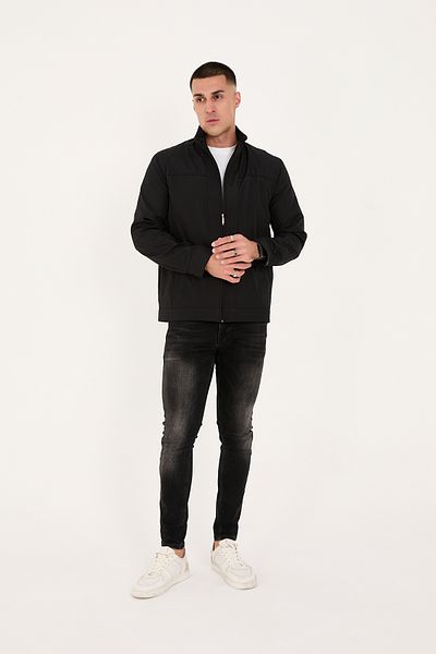 LEBS Men's Stand Collar Summer Coat