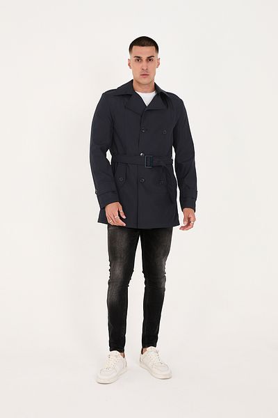 LEBS Belted Men's Seasonal Trench Coat