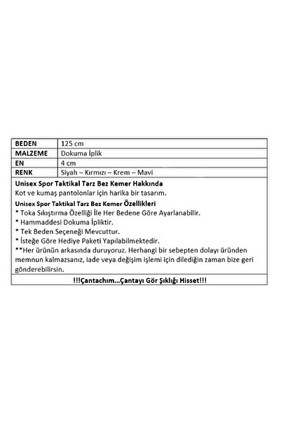 Çantacım Bez Kemer Spor Taktikal Tarz