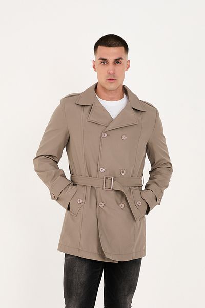 LEBS Belted Men's Seasonal Trench Coat