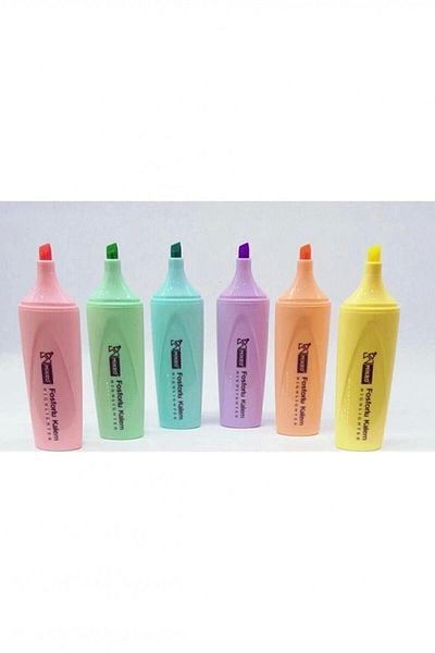 Mikro Highlighter Pastel 6-Piece Highlighter Pen F.k