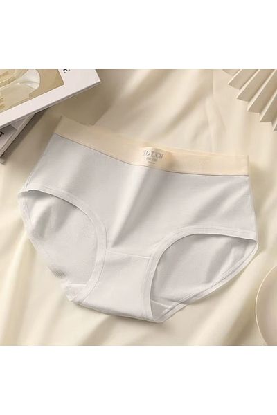 BUSYET Mlınao Series Blue - Pink 2 Pieces Cotton Panties Alphabet Pattern Comfortable Underwear with Elastic Waist