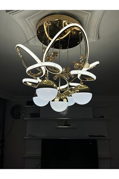 Avize Andromeda Sarı 5 Toplu 3 Renk Led