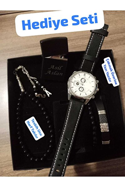 Brality Özel Kutusunda Hediyelik Kombin Erkek Kol Saat - ( Hediye Seti ) 6066