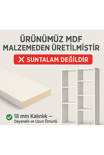 MARMAWOOD Tekerlekli Baza Altı Organizer Kutusu – Beyaz Mdf, Metal Kulp, 59x35x12 Cm 1 Adet