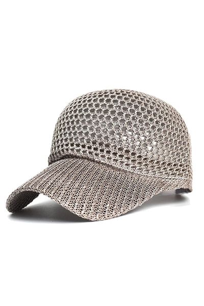 FASHION COCKTAIL Glittery Glitter Knitted Neck Adjustable Cap Visor Breathable Summer Mink Hat