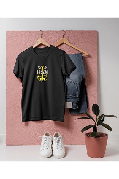 Bahriyeli Collection Oversize Us Navy / Anchor / Anchor Design Unisex T-Shirt