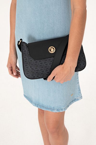 U.S. Polo Assn. Women's Black Shoulder Bag 50293707 -Vr046
