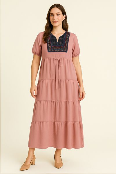 Lilo Co FolkCharm Tiered Dress