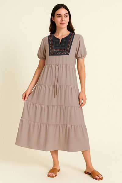 Lilo Co Folkcharm Tiered Dress