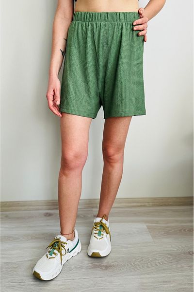 VOL High Waist, Wide Cut, Stretch Fabric Summer Shorts