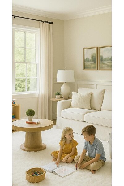 AKSU Buybox - Λευκό βελούδινο χαλί με αντιολισθητική βάση Post Carpet