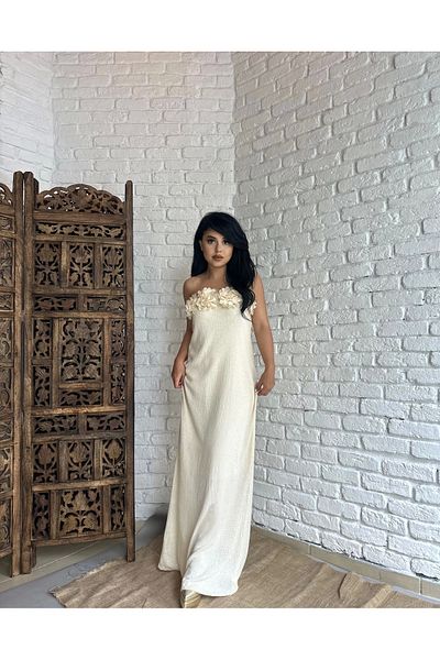 moneta boutique Rochie de damă tricotată cu modele florale