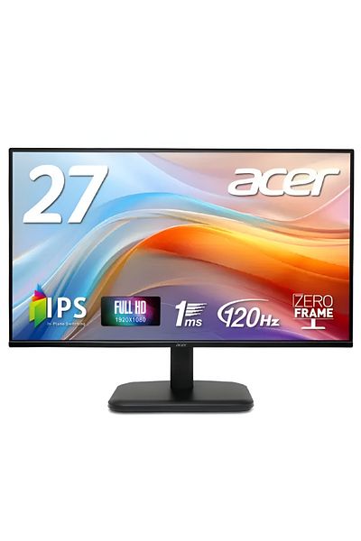 ACER شاشة Nitro Ek271gbmix مقاس 27 بوصة FHD IPS بدقة 1 مللي ثانية (VRB) وتردد 120 هرتز مع تقنية Freesync