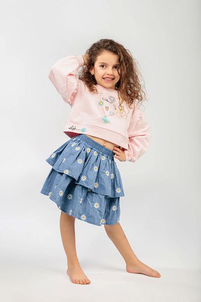 Ein Ghein kids wear "The secret of happiness is in you" crop top