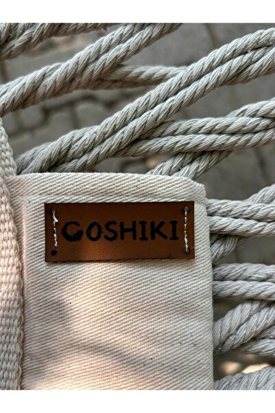 Goshıkı El Yapımı Çiçek Desenli Keten Omuz Çantası (Beyaz) 26 X 36