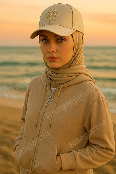 Ritagarcia Unisex Ny Nakışlı Bej Kep Şapka