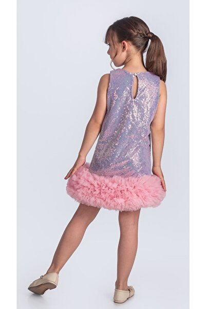 Mnk Baby&Kids Βραδινό φόρεμα για παιδιά Pul Payet İfestos Crowned Tutu Special Day M00743 LILA