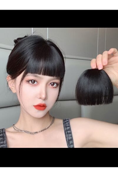 Shisa Siyah Sentetik Saç Kahkül Saç Şekillendirici Saç Klip-Uzatma Kadın Klip (132)