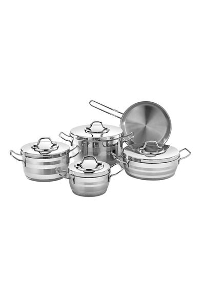 Generic 9-piece Turkish stainless steel cookware set, high quality