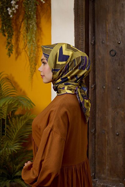 İpekhan Marrakech Συλλεκτικό Μαλακό Κασκόλ Ελιάς Μωβ 1197-13