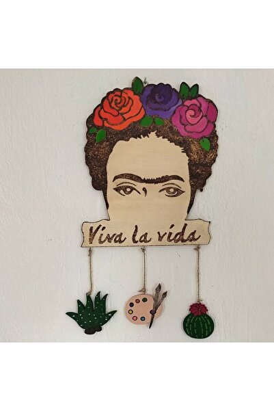 Tahtadenizi Frida Kahlo Ahşap Duvar Süsü Duvar Panosu