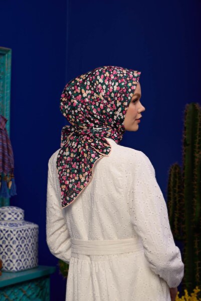 İpekhan Marrakech Collection Μαλακό Φουλάρι Μαύρο Πορτοκαλί 1193-07