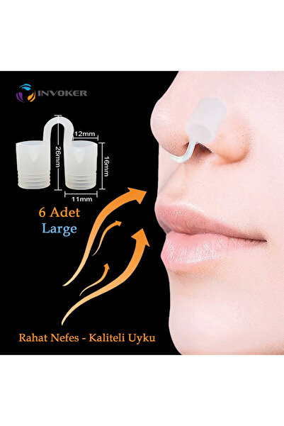 INVOKER Horlama Önleyici Nazal Dilatör Burun Içi Silikon Apne Aparatı Nostril...