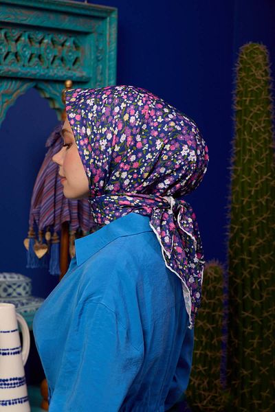 İpekhan Μαλακό κασκόλ Marrakech Collection Μωβ Ροζ 1193-16
