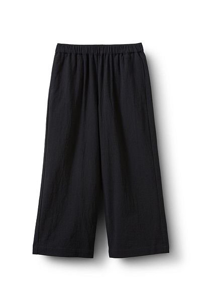 rois Girl's Wide Cut Muslin Black Pants