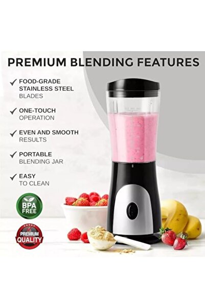 Westinghouse خلاط شخصي - صانع عصائر محمول بقوة 300 واط مع زجاجة رياضية خالية من مادة BPA سعة 600 مل، واحد