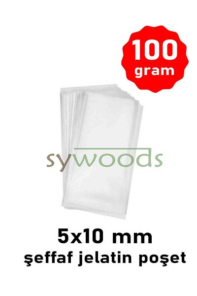 sywoods 5X10 cm Mini Clear Gelatin Bag - 100 Grams Straight Design Without Tape