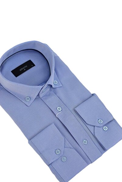 ADVANTE Чоловіча класична сорочка з довгими рукавами та армурою BGL-ST03501